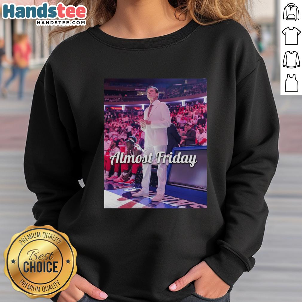 original-rick-pitino-st-johns-red-storm-almost-friday-sweatshirt Original Rick Pitino St. John's Red Storm Almost Friday sweatshirt featuring vibrant team colors and logo design.
