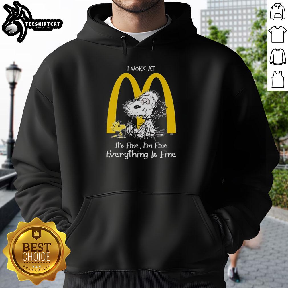 original-snoopy-and-woodstock-mcdonalds-its-fine-im-fine-everything-is-fine-hoodie Alt Text: Original Snoopy and Woodstock McDonald's hoodie with 'It's Fine, I'm Fine, Everything Is Fine' graphic design.