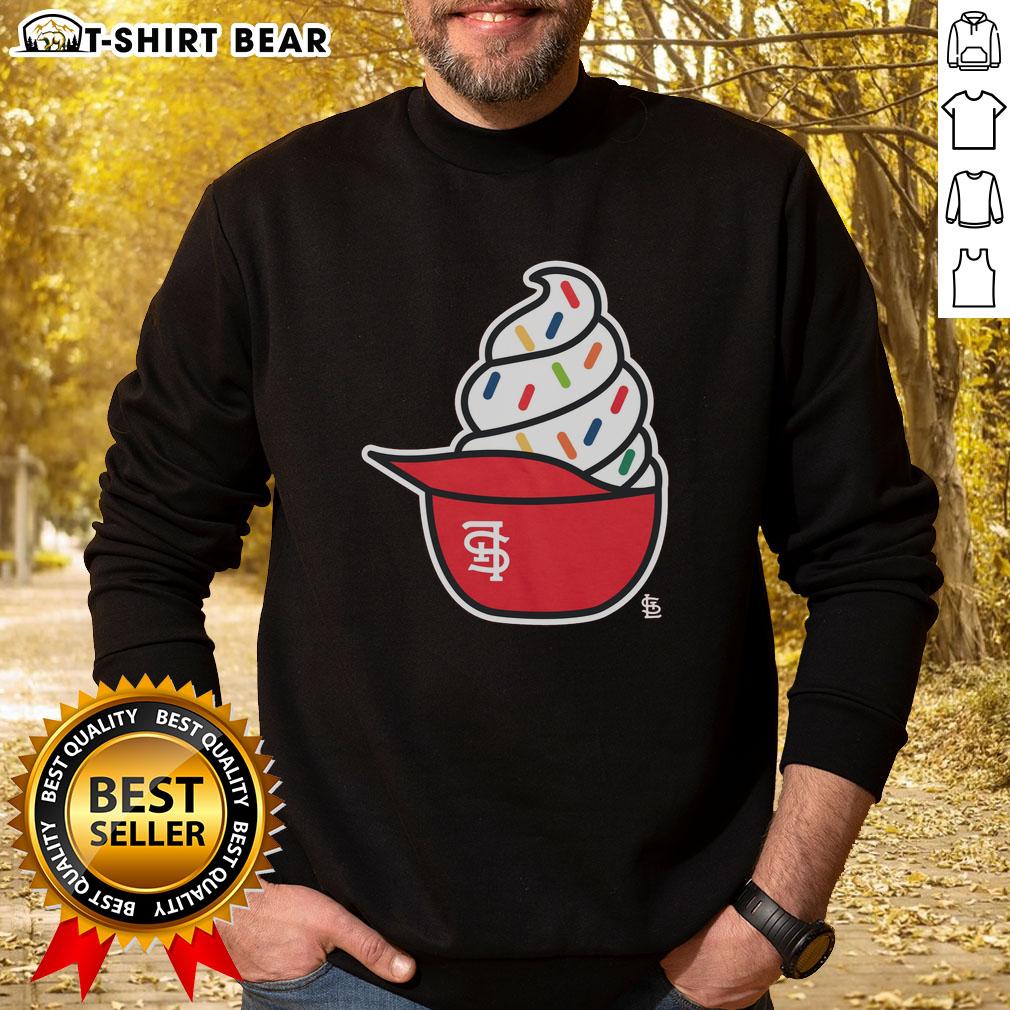 Original St. Louis Cardinals Ice Cream Sweatshirt Alt Text: Original St. Louis Cardinals ice cream sweatshirt featuring vibrant team colors and logo for fans and collectors.
