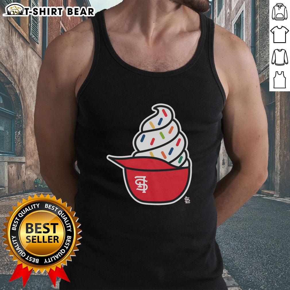 Original St. Louis Cardinals Ice Cream Tank Top Alt Text: Original St. Louis Cardinals ice cream tank top featuring vibrant team colors and logo, perfect for fans on hot days.