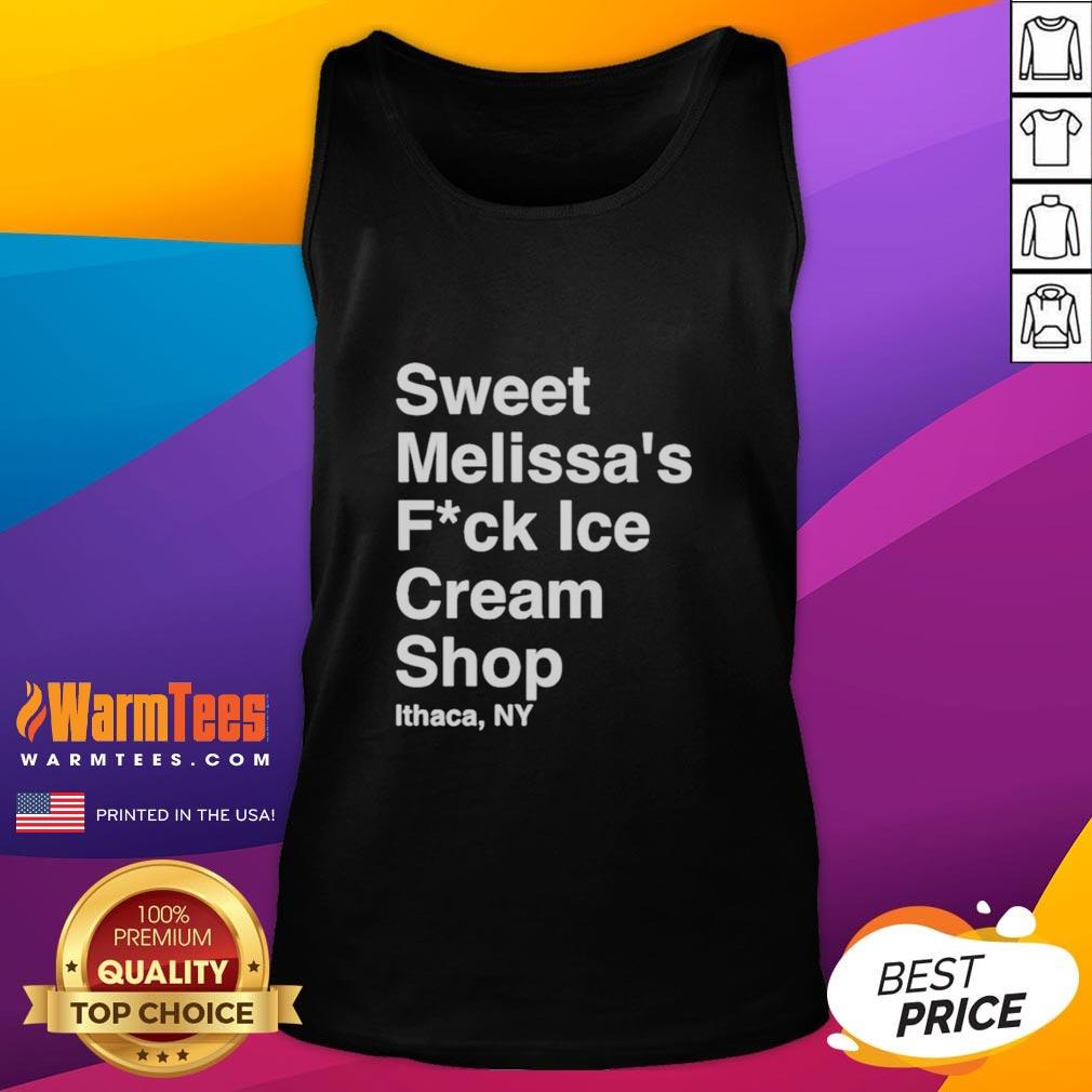 original-sweet-melissas-fck-ice-cream-shop-ithaca-ny-tank-top Original Sweet Melissa's F*ck Ice Cream Shop tank top from Ithaca, NY featuring vibrant colors and fun design.