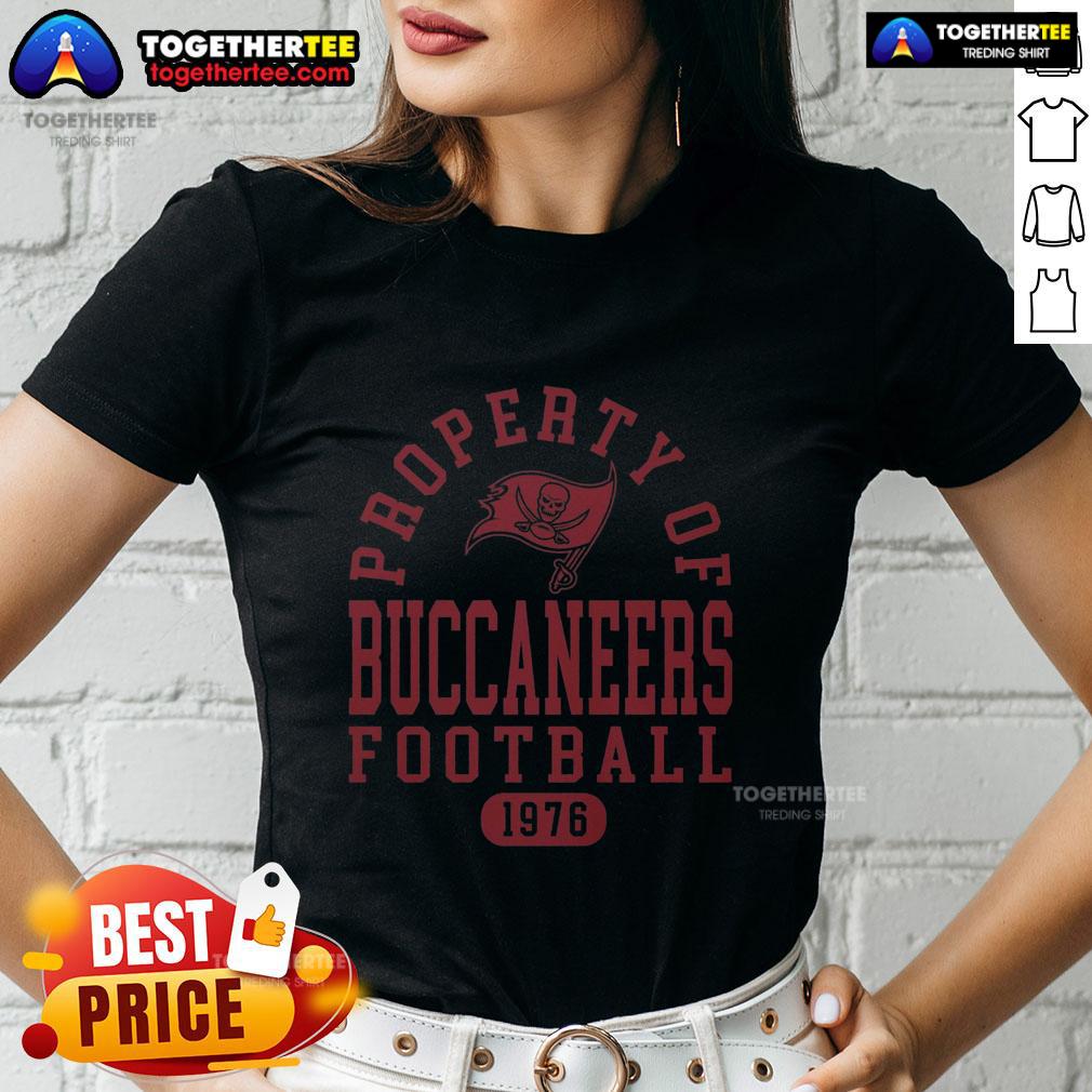 Original Tampa Bay Buccaneers Property 1976 Ladies Tee Original Tampa Bay Buccaneers 1976 ladies tee featuring team logo and vintage design, perfect for fans.