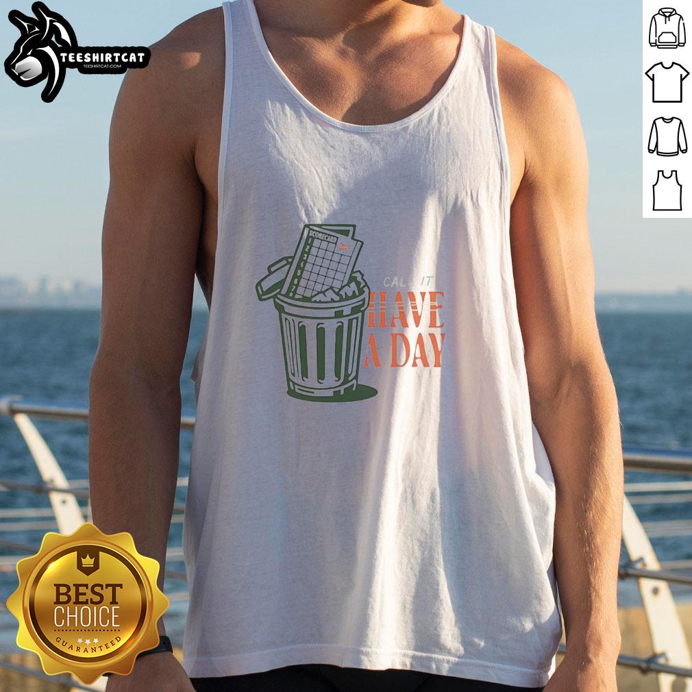original-the-call-it-a-day-scorecard-in-trash-tank-top Alt Text: Original Call It A Day Scorecard tank top displayed on a colorful background, showcasing stylish casual wear.
