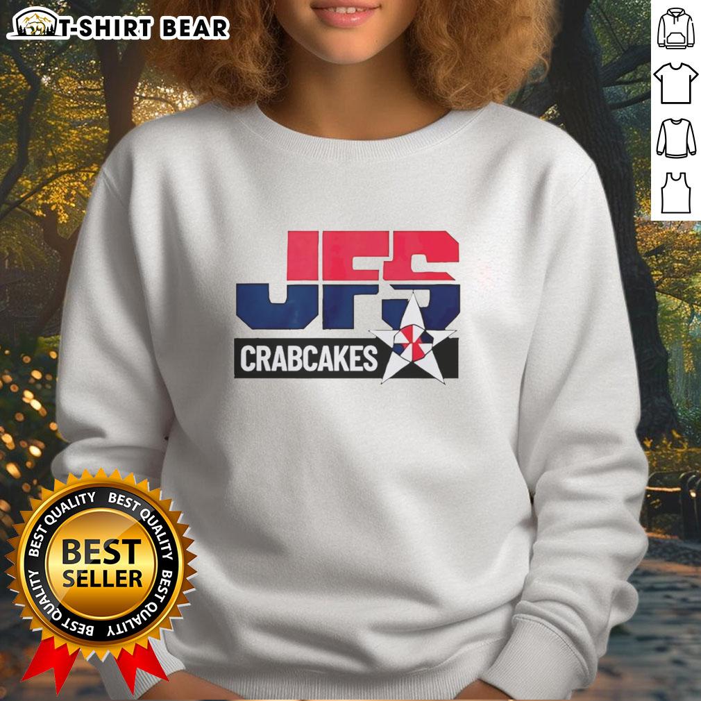 Original Tony Jfs Crabcakes Sweatshirt Alt Text: Cozy Original Tony J's Crab Cakes sweatshirt featuring a vibrant design, perfect for seafood lovers and casual wear.