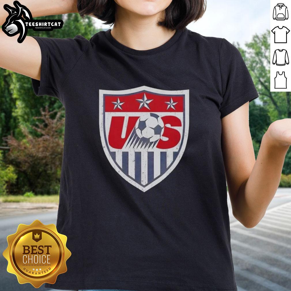 original-u-s-soccer-retro-emblem-logo-ladies-tee Original U.S. Soccer Retro Emblem Logo Ladies Tee showcasing vintage design for soccer fans.