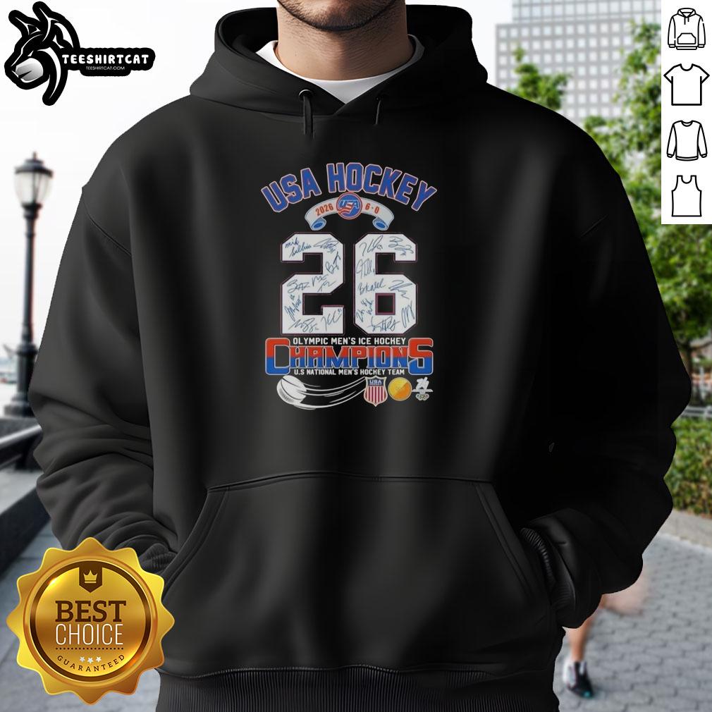 original-usa-hockey-2026-6-0-olympic-mens-ice-hockey-champions-all-signatures-hoodie Original USA Hockey 2026 6-0 Olympic Men's Ice Hockey Champions All Signatures T-Shirt - Image 2