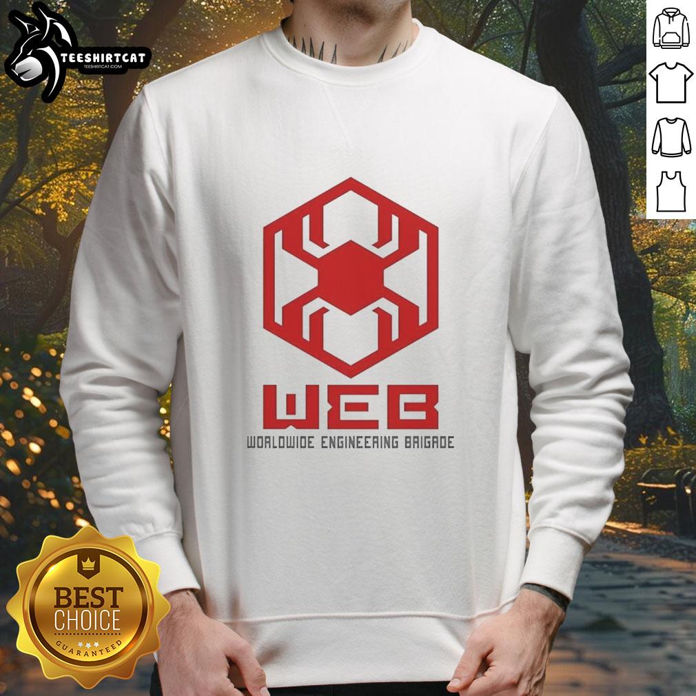 original-web-worldwide-engineering-brigade-sweatshirt Original Web Worldwide Engineering Brigade Sweatshirt in navy blue, showcasing a modern design for tech enthusiasts.