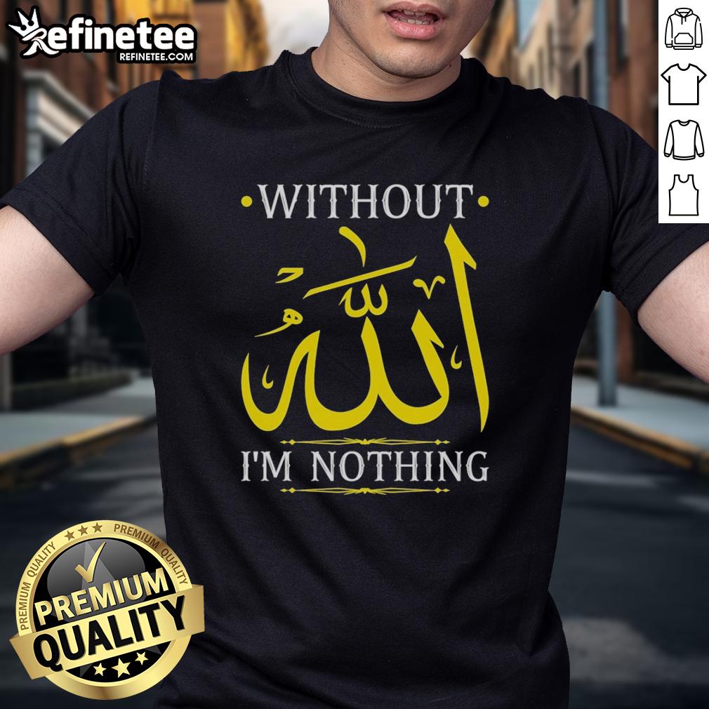 original-without-allah-im-nothing-islamic-muslima-ramadan-t-shirt-1 Muslima wearing 'Original Without Allah Im Nothing' Ramadan T-shirt, showcasing Islamic faith and style.