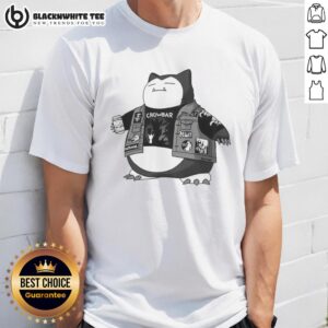 Awesome Pokemon Snorlax Sludge Metal Band T-Shirt featuring a unique design of Snorlax with a metal band theme.