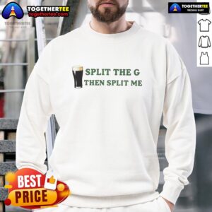 Official Split The G Then Split Me 2026 Sweatshirt in stylish design, perfect for casual wear and fans of trendy apparel.