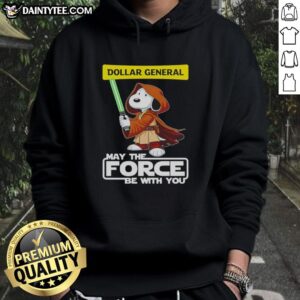 Cute Snoopy hoodie from Dollar General featuring 'May the Force Be With You' design for stylish fans.