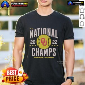 Good 2022 Oklahoma Softball National Champs vintage T-shirt featuring team colors and championship graphic design.