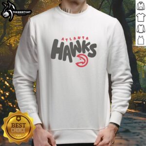 Cozy Nice Atlanta Hawks bubble sweatshirt in vibrant team colors, perfect for game day and casual wear.