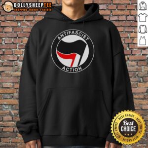 Alt Text: Original Extremadura Antifascista Logo Hoodie featuring bold logo design on a stylish black background.