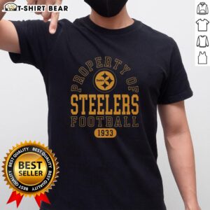 Top Pittsburgh Steelers Property 1933 T-Shirt featuring vintage design and team colors, perfect for Steelers fans.