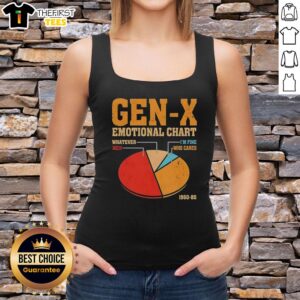 Vintage tank top featuring the 'Top Gen X Emotional Chart' design, perfect for expressing 'Whatever Meh I'm Fine' vibes.