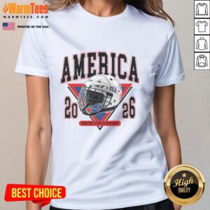 Premium America United States Hockey Champions 2026 USA Ladies Tee featuring vibrant graphics and comfortable fit.