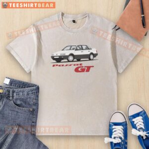 Nice Passat B3 GT washed T-shirt featuring a vintage car design, perfect for enthusiasts and casual wear.