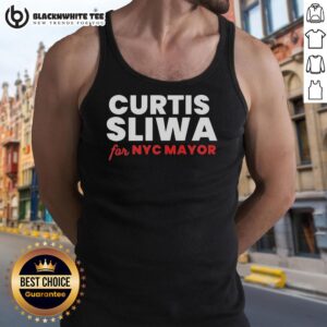 Awesome Curtis Sliwa for NYC Mayor tank top featuring bold graphics and vibrant colors, perfect for supporters.