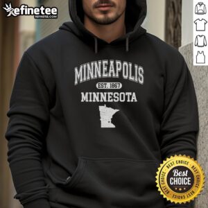 Alt Text: Premium Minneapolis Minnesota Est 1867 Varsity Hoodie showcasing stylish design and vibrant colors for fans.
