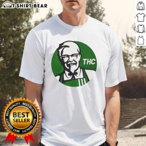 Awesome KFC THC logo parody t-shirt featuring a humorous twist on the classic fast food brand design.