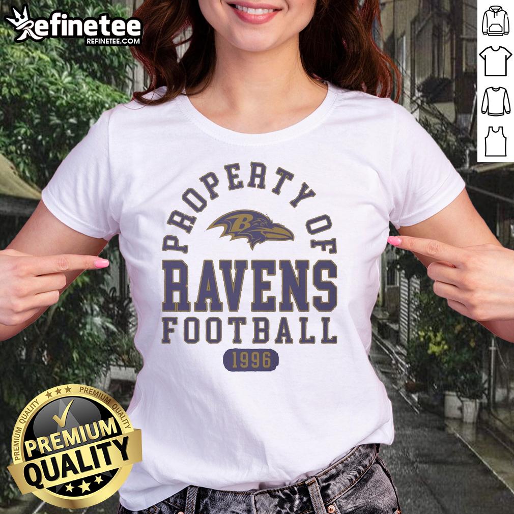 premium-baltimore-ravens-football-property-1996-ladies-tee Premium Baltimore Ravens Football Property 1996 T-Shirt - Image 5