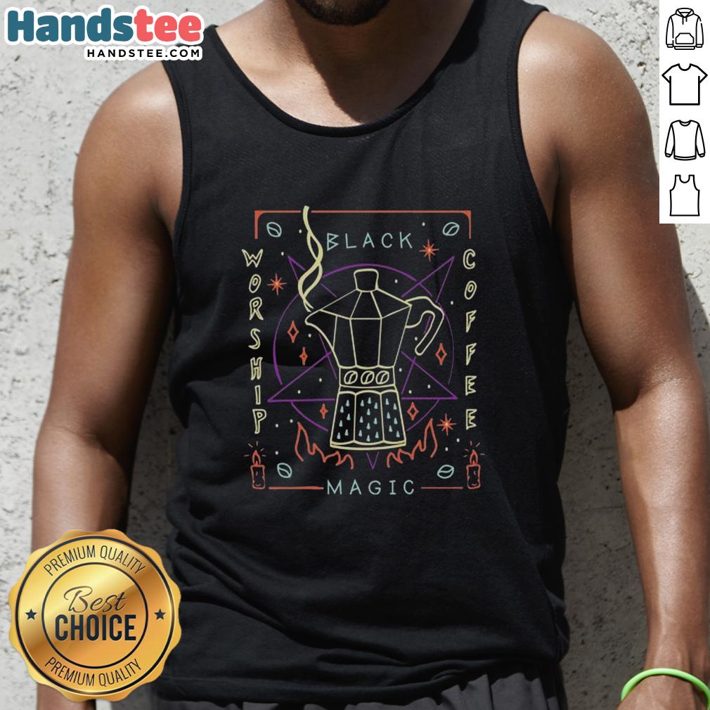 premium-black-magic-coffee-tank-top Premium Black Magic Coffee Tank Top featuring a stylish design for coffee lovers, perfect for casual wear.