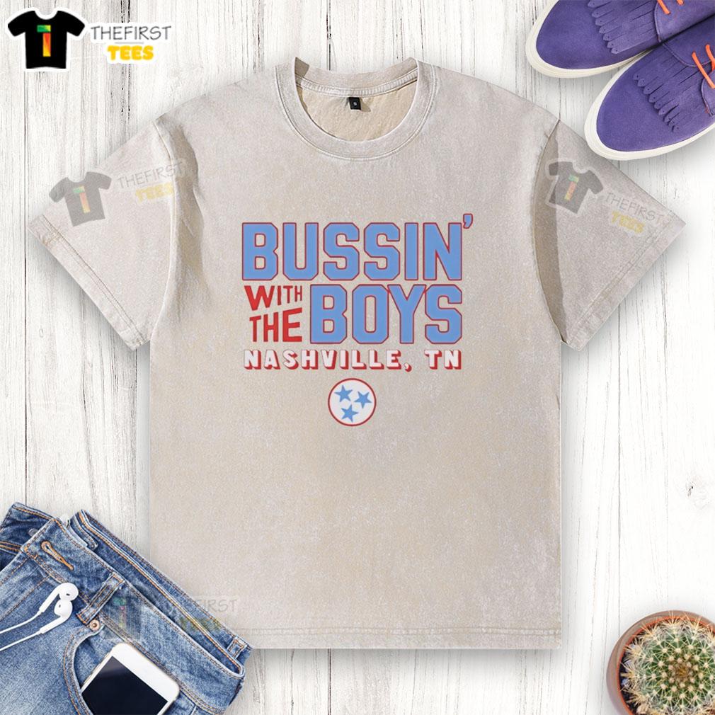premium-bussin-with-the-boys-nashville-tn-three-blue-stars-washed-t-shirt Premium 'Bussin With The Boys' Nashville TN t-shirt featuring three blue stars on a washed fabric design.