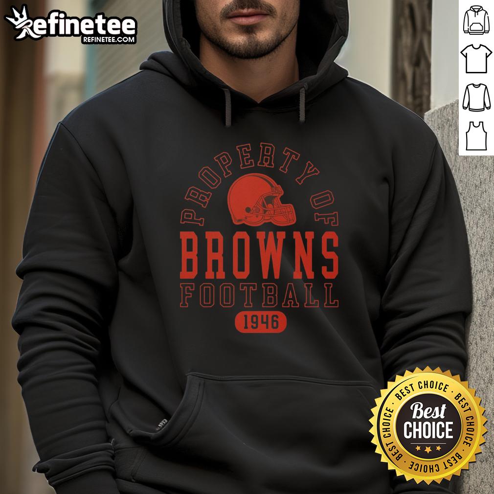 premium-cleveland-browns-football-property-1946-hoodie Premium Cleveland Browns Football Property 1946 hoodie featuring team logo and vintage design for fans.