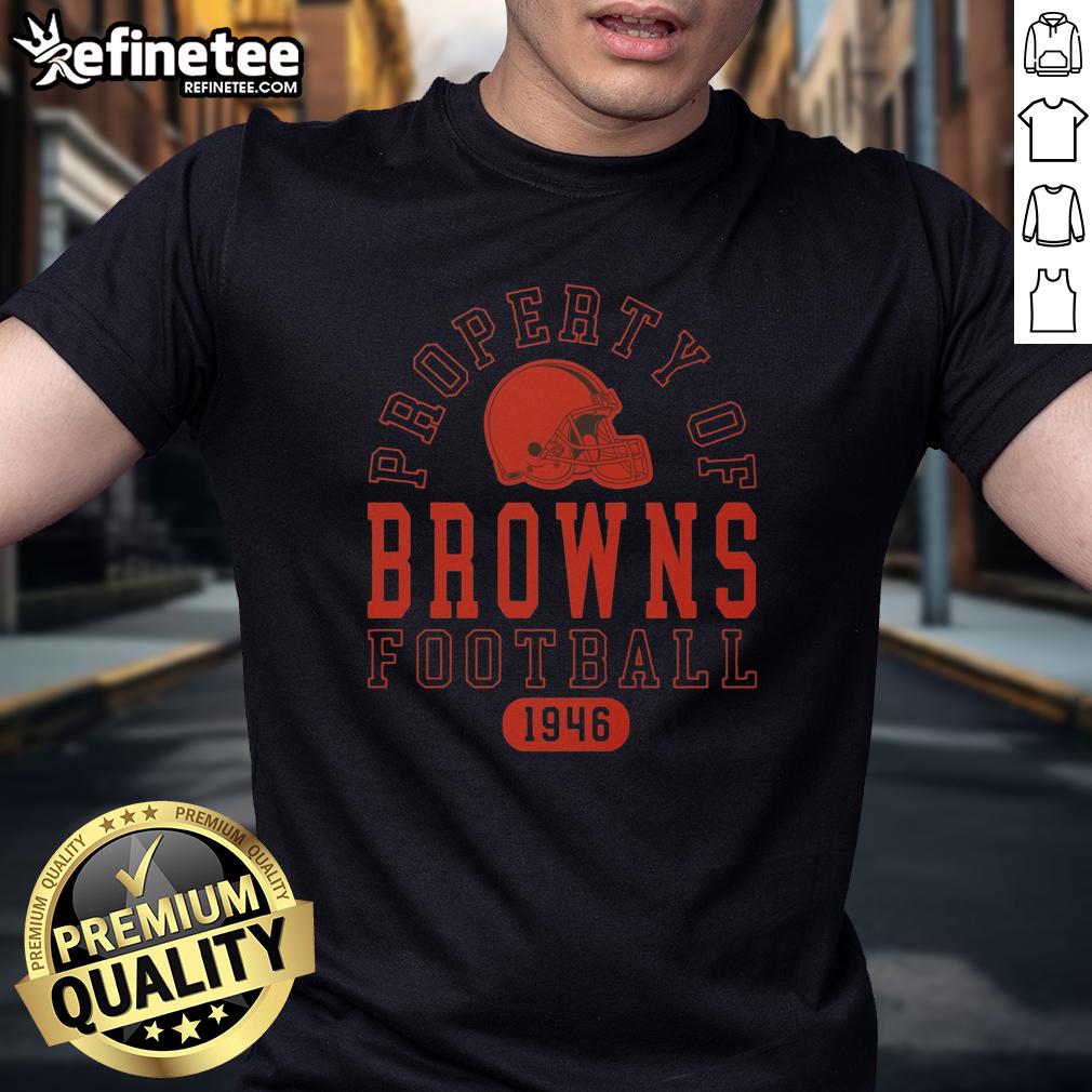 premium-cleveland-browns-football-property-1946-t-shirt-1 Premium Cleveland Browns Football Property 1946 T-Shirt featuring vintage design and team logo for fans and collectors.