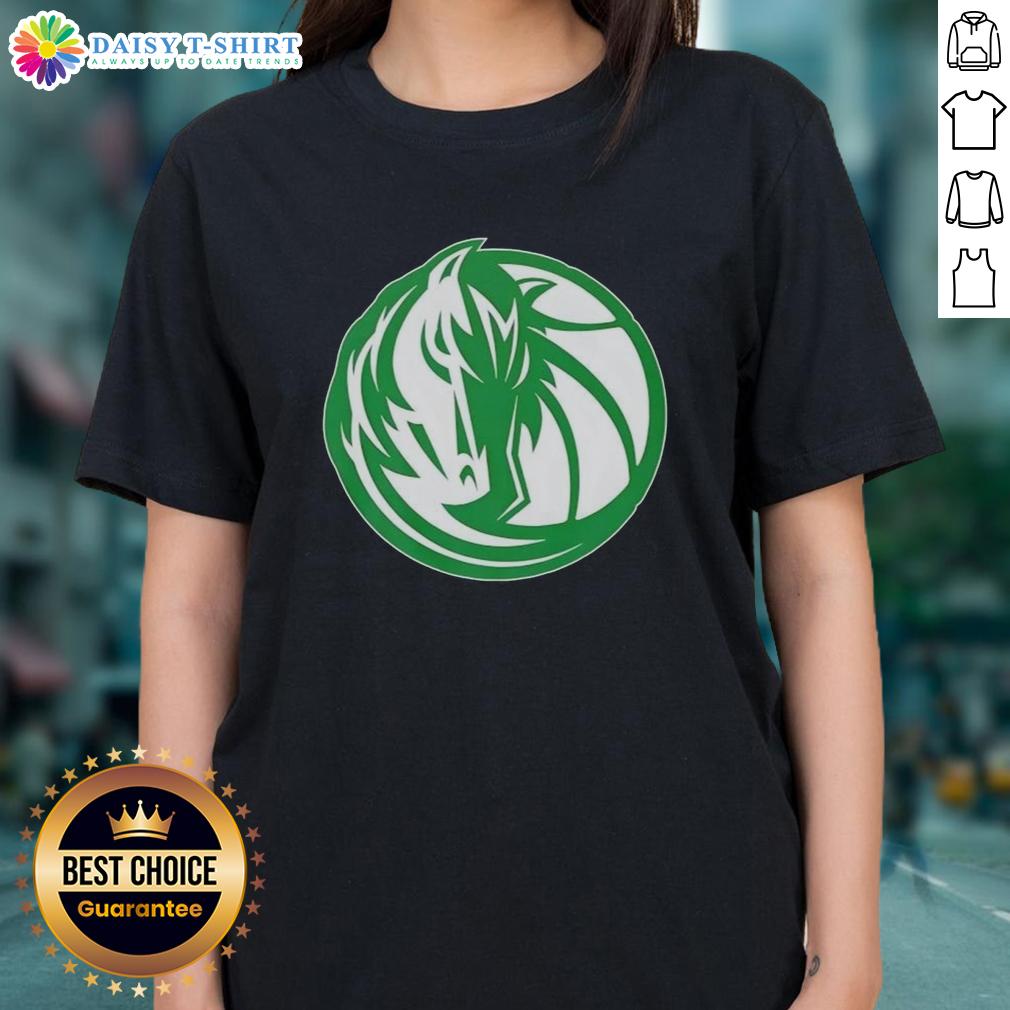Premium Dallas Mavericks White Logo Patrick'S Day Ladies Tee Premium Dallas Mavericks white logo tee for ladies, perfect for St. Patrick's Day celebrations and sports fashion.