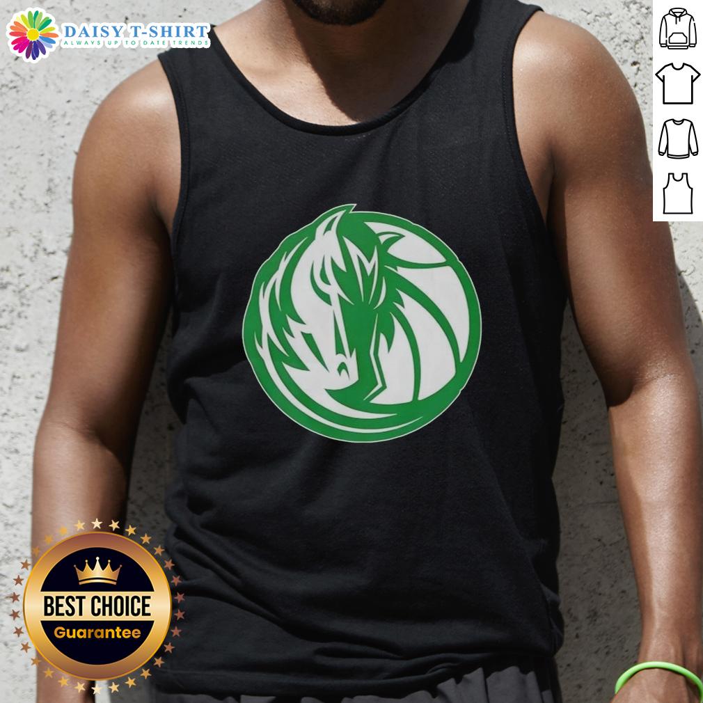 Premium Dallas Mavericks White Logo Patrick'S Day Tank Top Premium Dallas Mavericks white logo tank top for St. Patrick's Day, perfect for basketball fans celebrating in style.