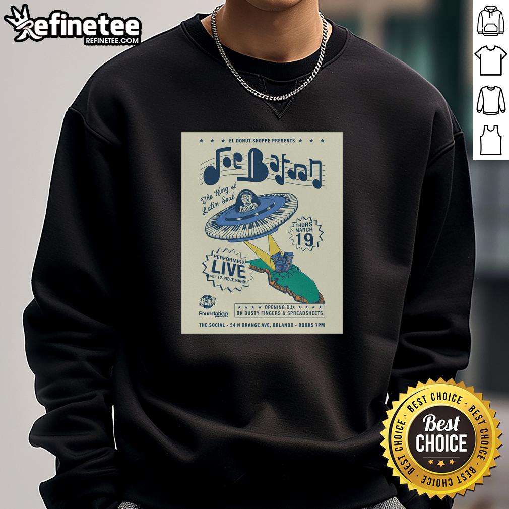 premium-el-donut-shoppe-presents-joe-bataan-3-19-2026-orlando-fl-poster-sweatshirt Premium El Donut Shoppe Joe Bataan concert poster sweatshirt, March 19, 2026, Orlando, FL.