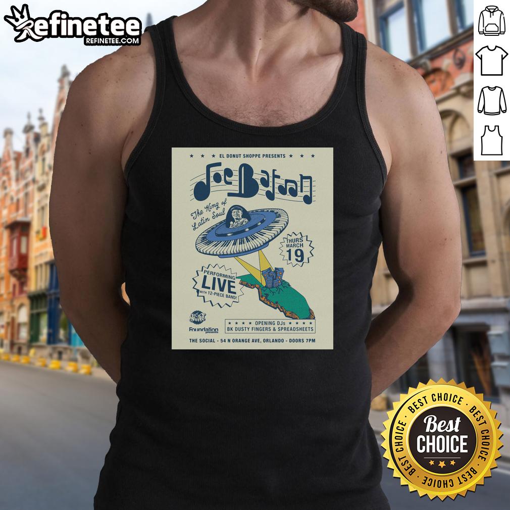 premium-el-donut-shoppe-presents-joe-bataan-3-19-2026-orlando-fl-poster-tank-top Premium El Donut Shoppe Joe Bataan concert poster tank top, Orlando FL, March 19, 2026, vibrant design and event details.