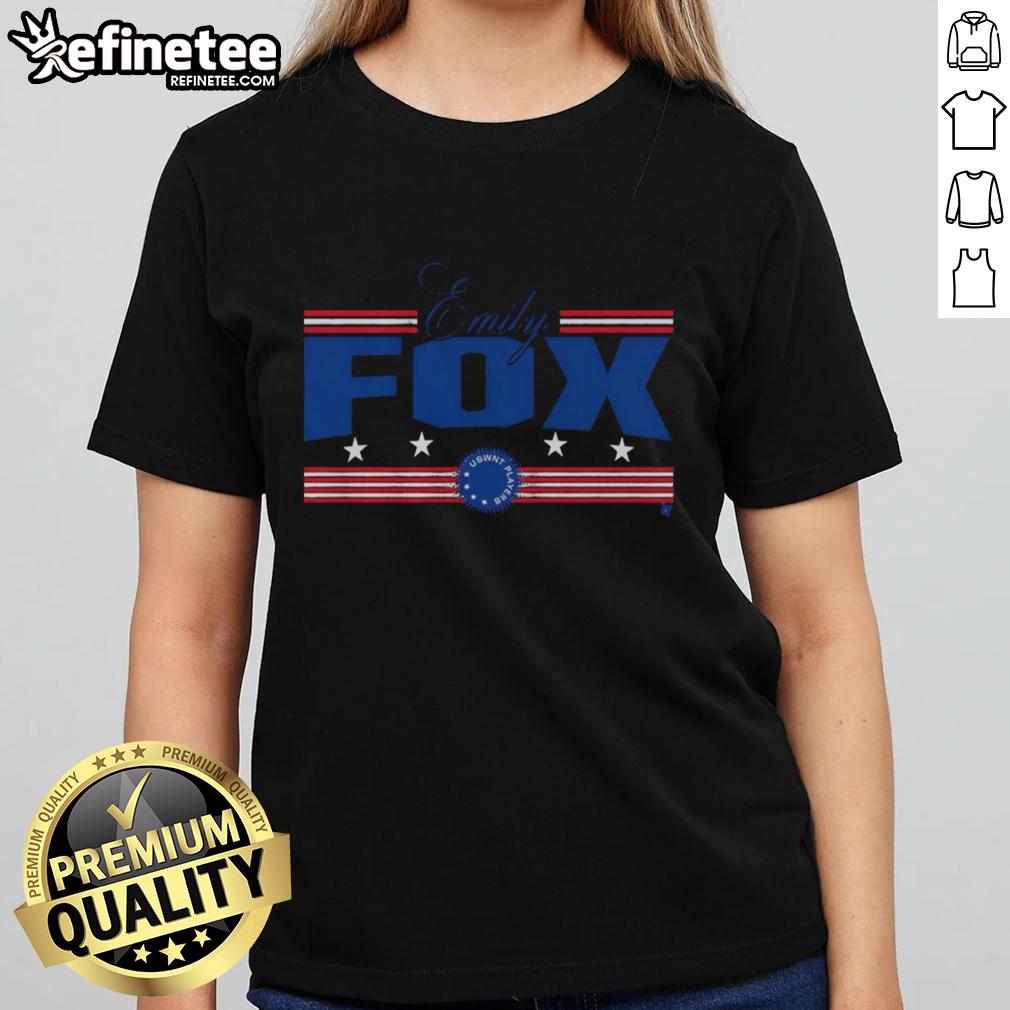 premium-emily-fox-stars-and-stripes-ladies-tee Alt Text: Premium Emily Fox Stars and Stripes Ladies Tee featuring a stylish design with stars and stripes pattern.
