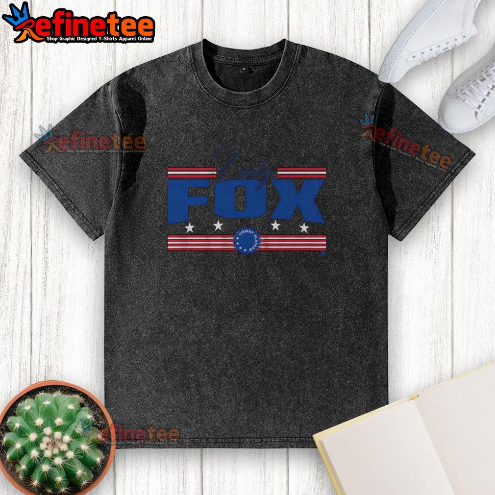 premium-emily-fox-stars-and-stripes-washed-t-shirt Alt Text: Premium Emily Fox Stars and Stripes Washed T-Shirt featuring a vintage design and comfortable fit for casual wear.