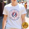 Premium Firefighter Grateful Dead Steal Your Face Skull Logo T-Shirt featuring iconic skull design for music and fire service fans.