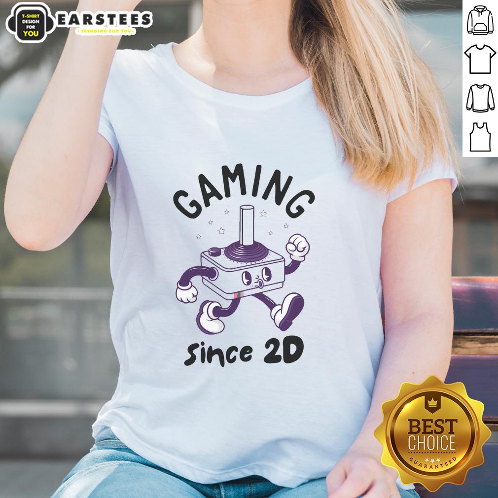 premium-gaming-since-2d-ladies-tee Premium Gaming Since 2D Ladies Tee featuring a stylish design for gamers who appreciate quality and comfort.