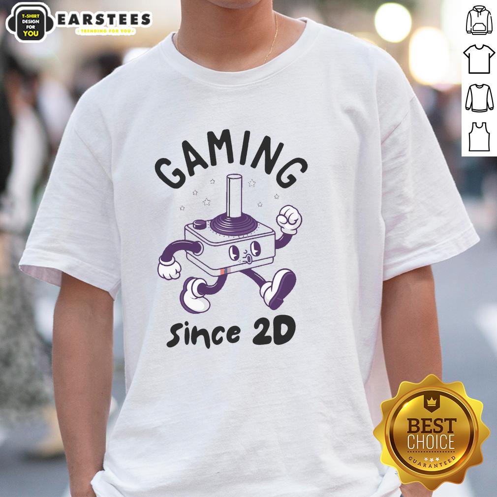 premium-gaming-since-2d-t-shirt Premium Gaming Since 2D T-Shirt featuring retro graphics and vibrant colors, perfect for gaming enthusiasts and collectors.