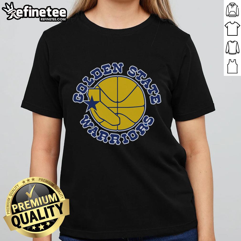 premium-golden-state-warriors-mitchell-ness-ladies-tee Alt Text: Premium Golden State Warriors Mitchell & Ness ladies tee featuring team logo and stylish design for female fans.