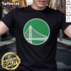 Alt Text: Premium Golden State Warriors white logo t-shirt for St. Patrick's Day, featuring a festive design for fans.