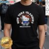 Premium Hello Kitty X New York Islanders NHL logo T-shirt featuring a playful design for fans and collectors.