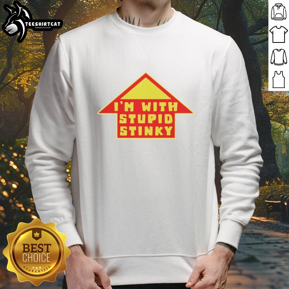 premium-im-with-stupid-stinky-sweatshirt Premium 'Im With Stupid' Stinky Sweatshirt featuring a playful design, perfect for casual wear and humor lovers.