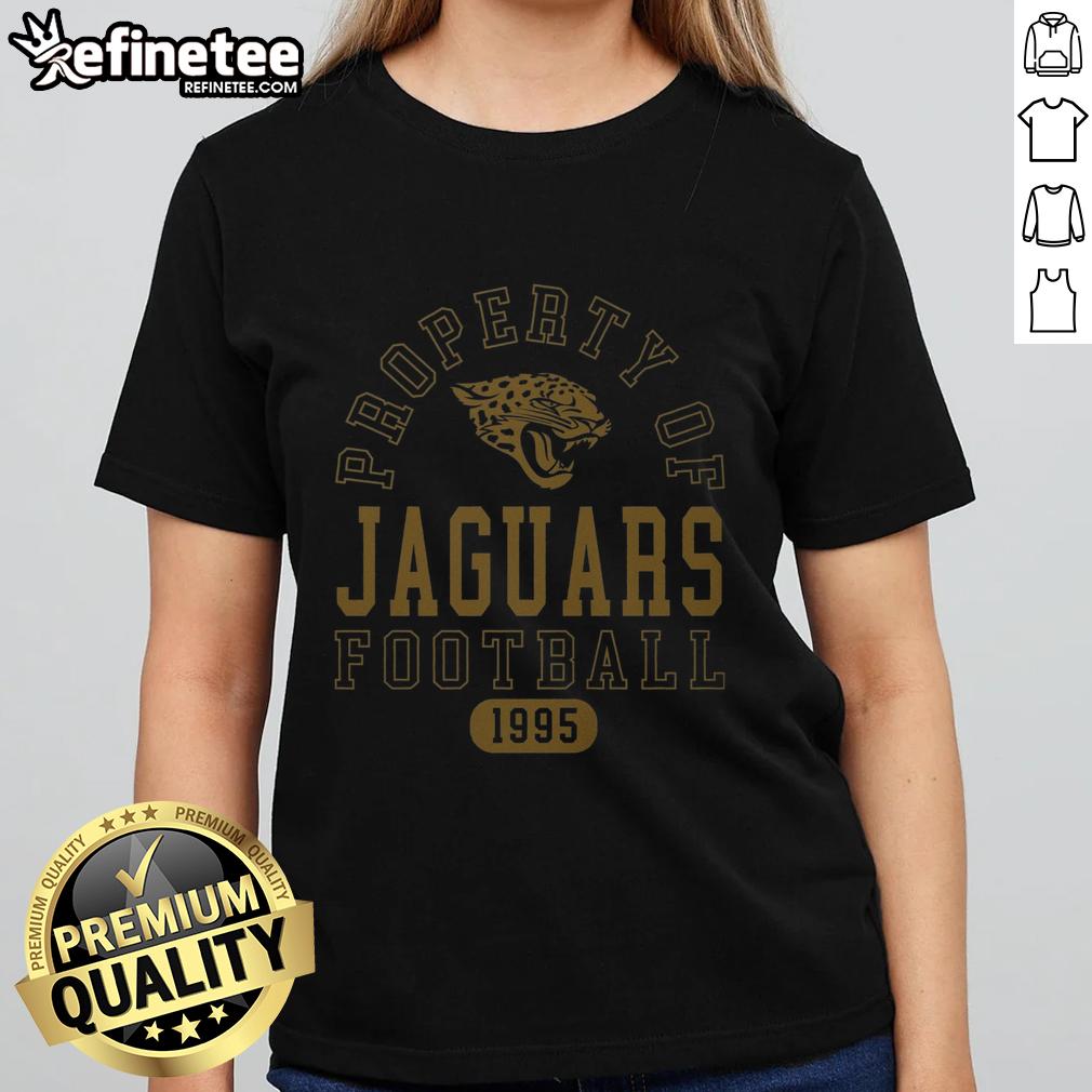 premium-jacksonville-jaguars-football-property-1995-ladies-tee Alt Text: Premium Jacksonville Jaguars Football Property 1995 Ladies Tee featuring team logo and stylish design for fans.