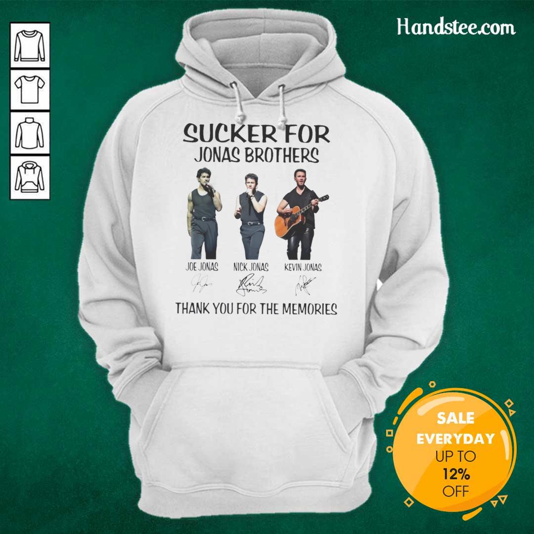 premium-joe-jonas-nick-jonas-kevin-jonas-sucker-for-jonas-brothers-signature-hoodie Premium Joe Jonas, Nick Jonas, Kevin Jonas 'Sucker For Jonas Brothers' Signature Hoodie displayed on a hanger.
