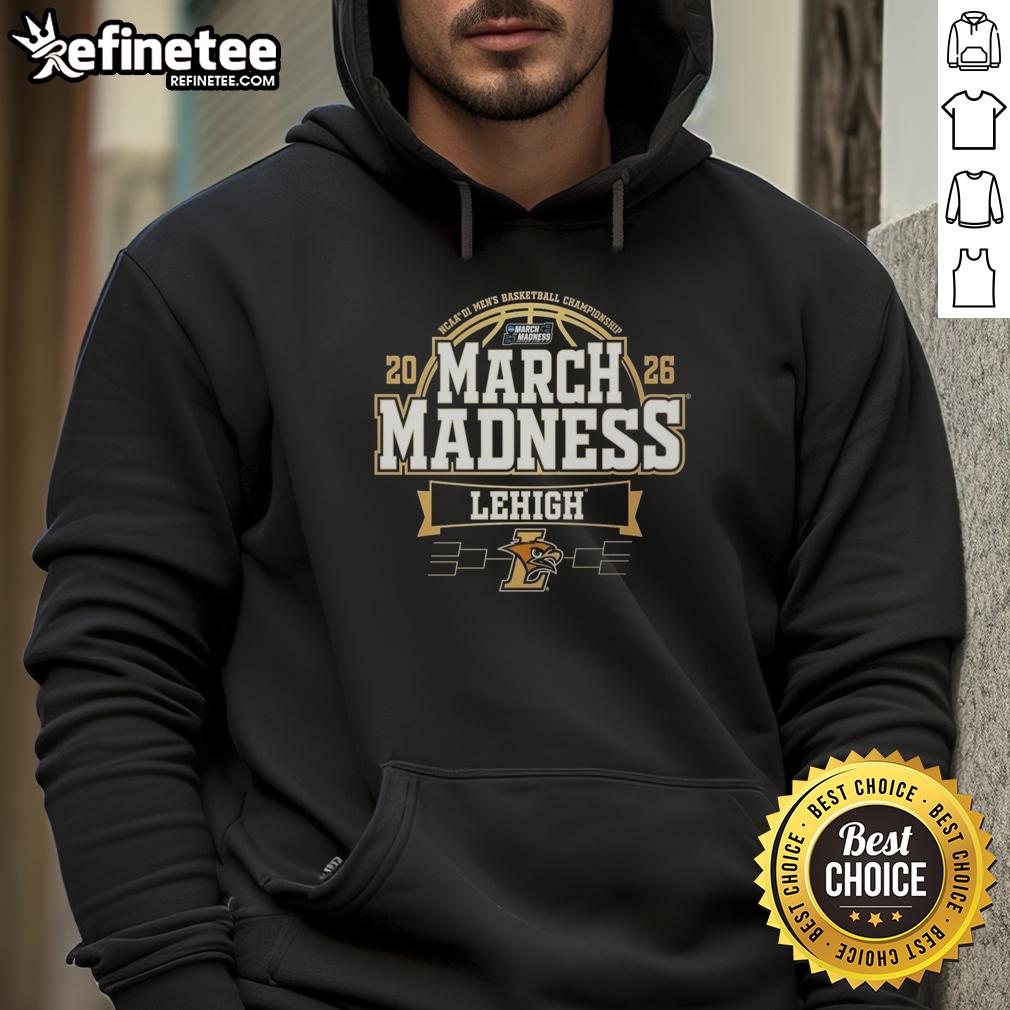 premium-lehigh-mountain-hawks-2026-mens-basketball-march-madness-hoodie Alt Text: Premium Lehigh Mountain Hawks 2026 Men's Basketball March Madness hoodie in navy with logo, perfect for fans.