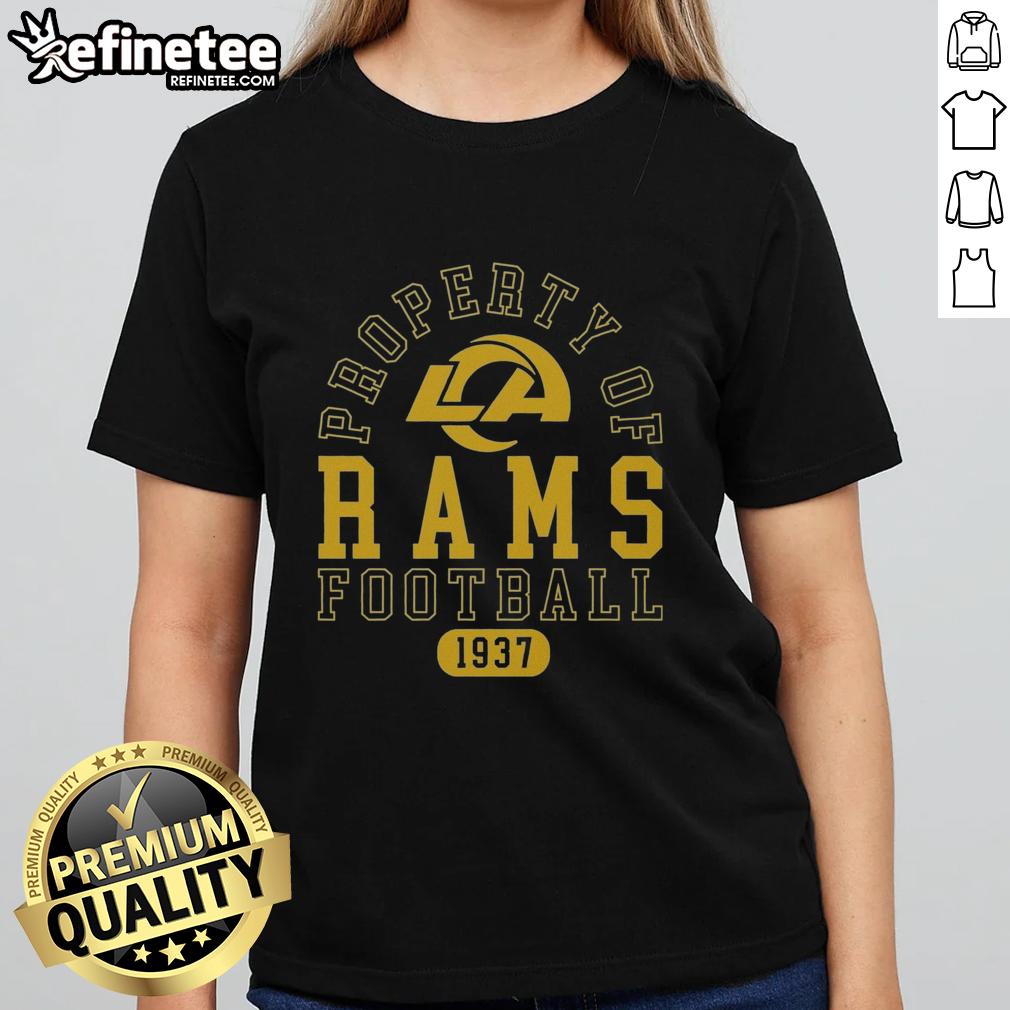 premium-los-angeles-rams-football-property-1937-ladies-tee Premium Los Angeles Rams Football Property 1937 Ladies Tee featuring team colors and logo, perfect for fans.