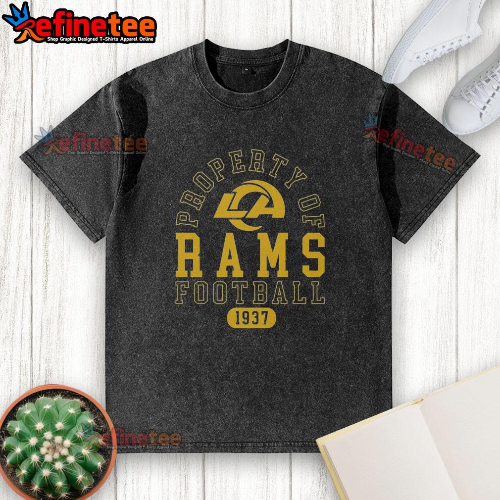 premium-los-angeles-rams-football-property-1937-washed-t-shirt Premium Los Angeles Rams Football Property 1937 Washed T-Shirt featuring vintage design and team colors.