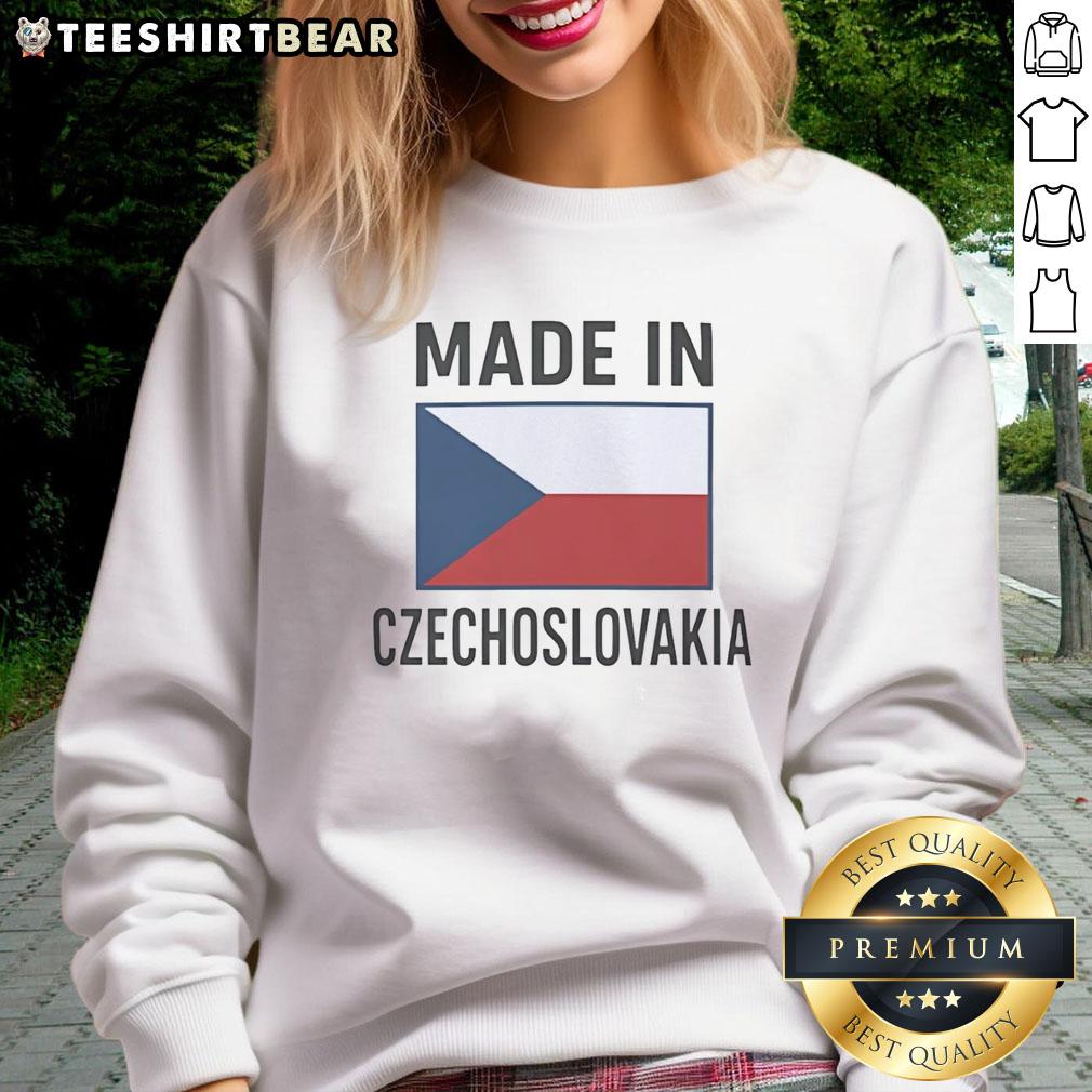premium-made-in-czechoslovakia-czechia-flag-sweatshirt Premium Made in Czechoslovakia sweatshirt featuring the Czechia flag, perfect for patriotic fashion enthusiasts.