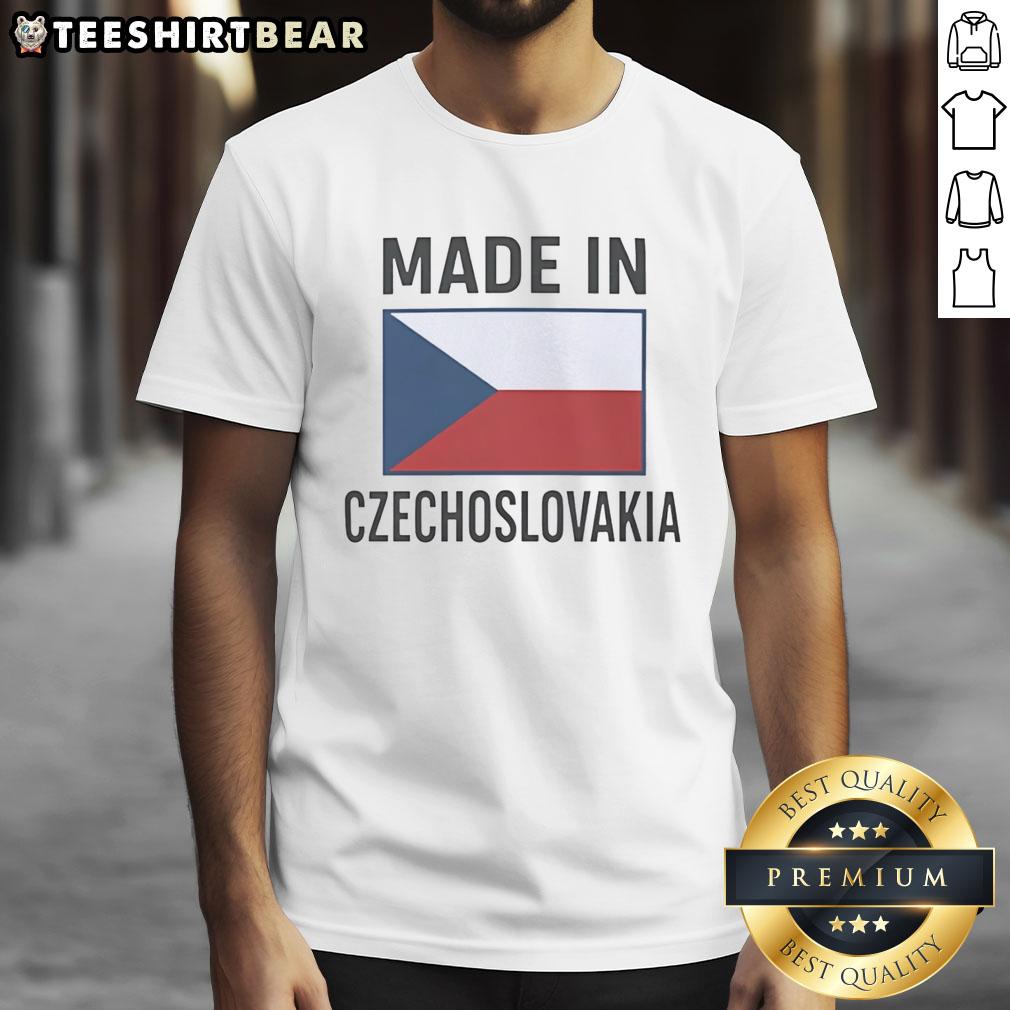 premium-made-in-czechoslovakia-czechia-flag-t-shirt-1 Alt Text: Premium Made In Czechoslovakia Czechia Flag T-Shirt featuring vibrant colors and a stylish design for proud Czech supporters.